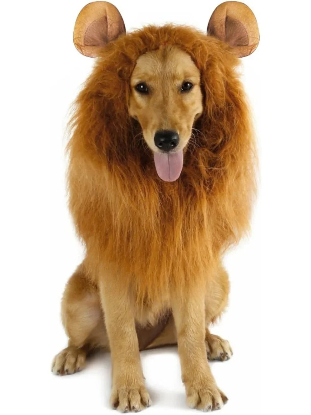 Funny Lion Mane Wig for Medium & Large Dogs - Realistic Halloween Costume